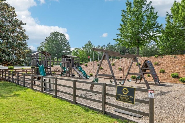 view of community jungle gym