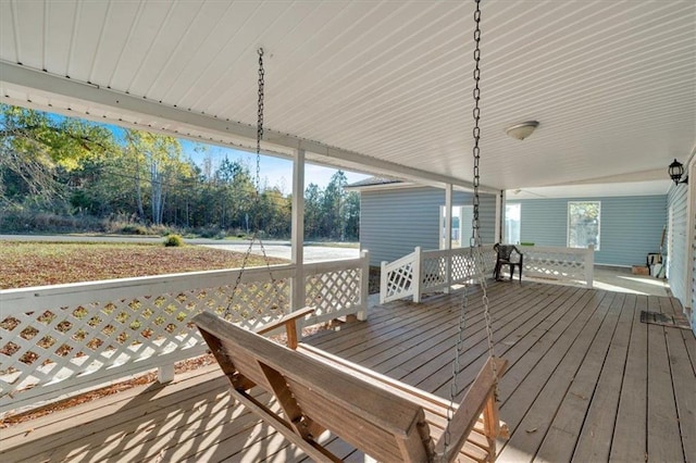 view of wooden terrace