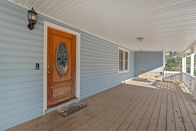 view of doorway to property