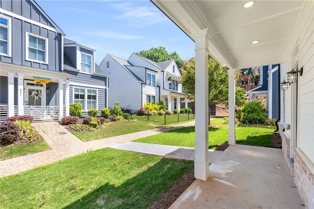 exterior space with covered porch