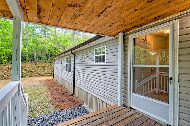 view of wooden deck
