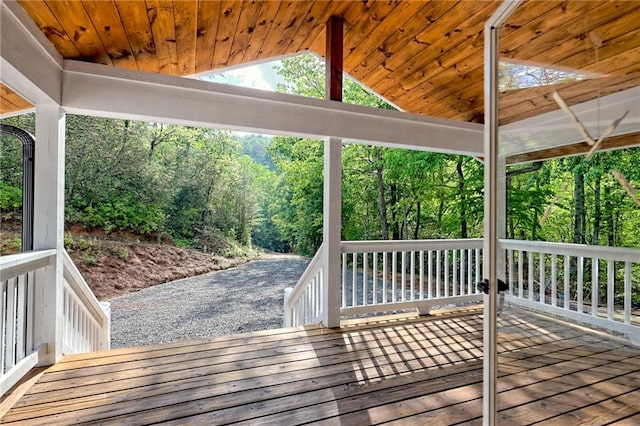 view of wooden deck