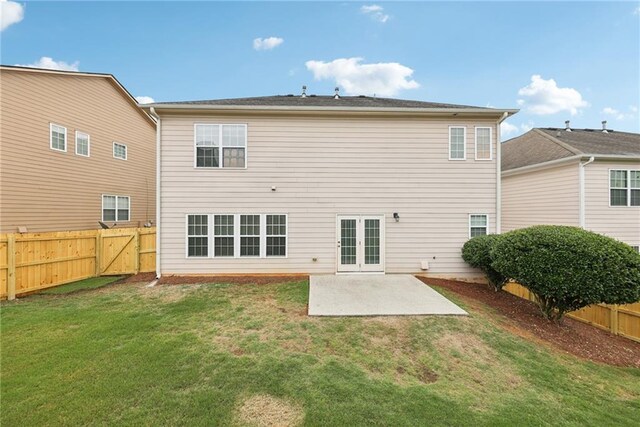 230 Collins View Ct, Lawrenceville, GA 30043 - rear view of house featuring a patio area, a gate, and french doors