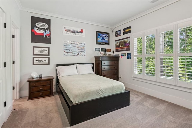 5971 Brundage Ln, Norcross, GA 30071 - carpeted bedroom with ornamental molding and baseboards