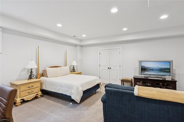 5971 Brundage Ln, Norcross, GA 30071 - carpeted bedroom with recessed lighting and a closet