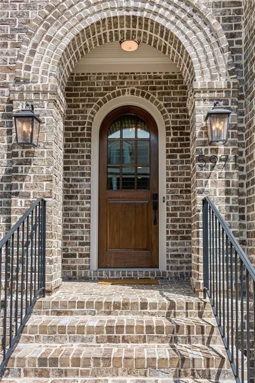 5971 Brundage Ln, Norcross, GA 30071 - entrance to property with brick siding