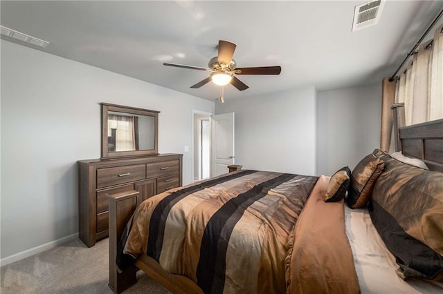 1520 Gallant Fox Ln, Suwanee, GA 30024 - bedroom with light colored carpet, a ceiling fan, and baseboards