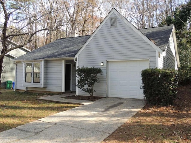 view of front facade with a garage