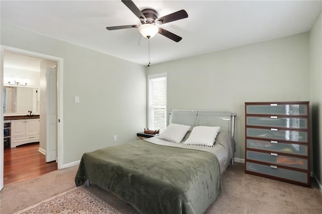 3210 Lake Pointe Cir, Roswell, GA 30075 - carpeted bedroom with baseboards and ceiling fan