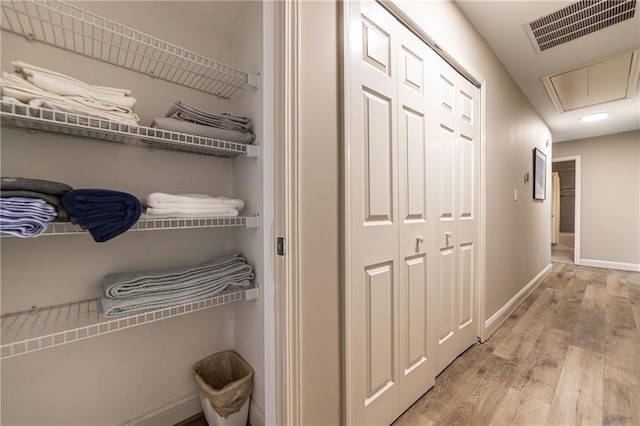 closet featuring visible vents