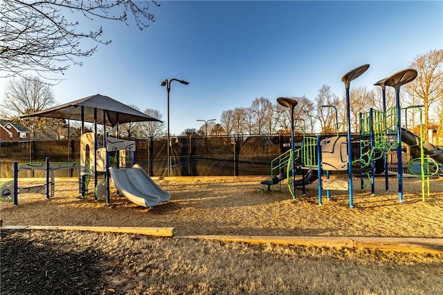 view of community jungle gym