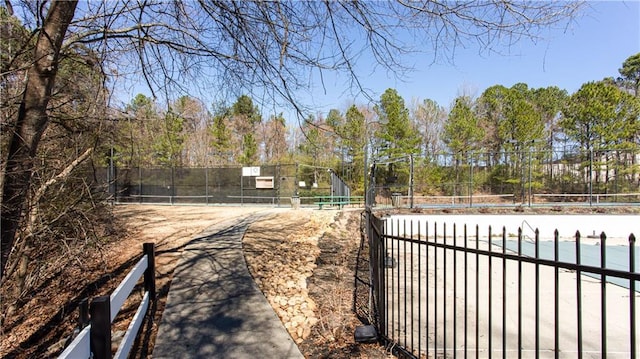 exterior space with fence