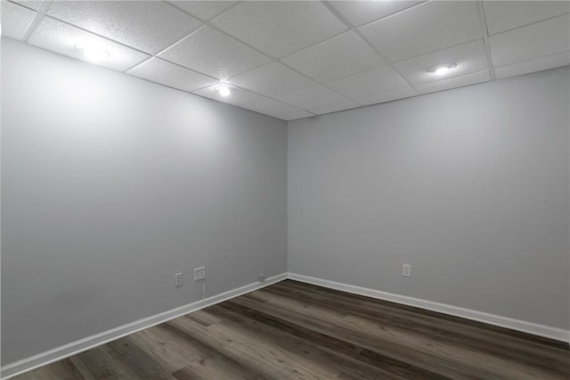 2157 Brandon Lee Dr SW, Marietta, GA 30008 - spare room featuring dark wood-style floors, baseboards, and a paneled ceiling
