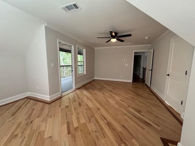 1713 Cagle Ct, Lawrenceville, GA 30045 - bonus room featuring baseboards, light wood finished floors, and a ceiling fan