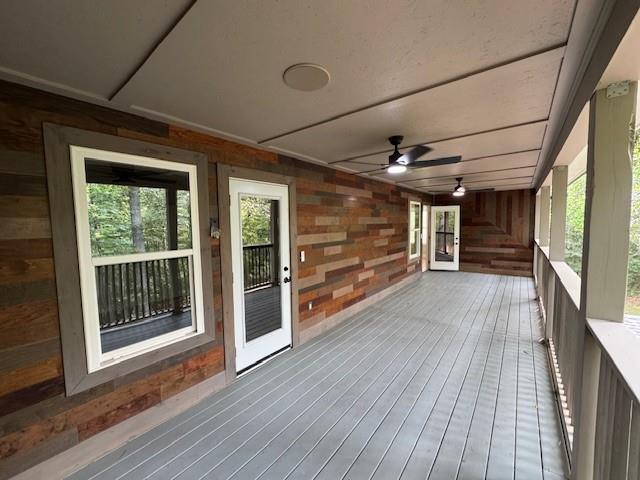 1713 Cagle Ct, Lawrenceville, GA 30045 - wooden terrace with a ceiling fan