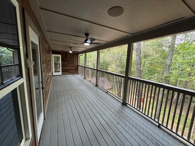 1713 Cagle Ct, Lawrenceville, GA 30045 - wooden terrace with a ceiling fan
