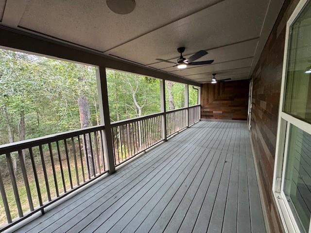 1713 Cagle Ct, Lawrenceville, GA 30045 - wooden terrace with ceiling fan