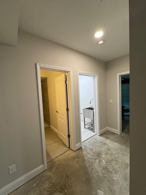 1713 Cagle Ct, Lawrenceville, GA 30045 - hall featuring concrete floors and baseboards