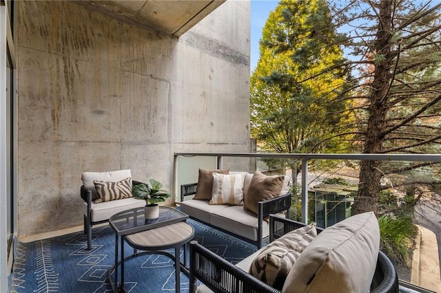 balcony with outdoor lounge area
