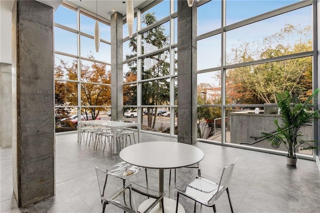 view of sunroom