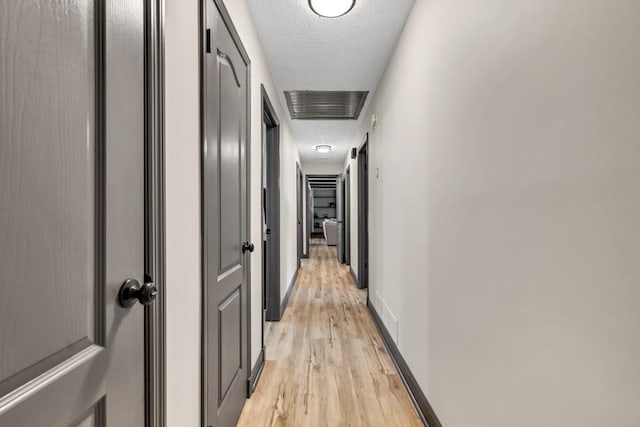 6127 Yellow Creek Rd, Murrayville, GA 30564 - hall featuring light wood-style flooring, a textured ceiling, and baseboards
