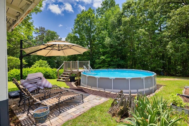 6127 Yellow Creek Rd, Murrayville, GA 30564 - swimming pool featuring a deck and a lawn