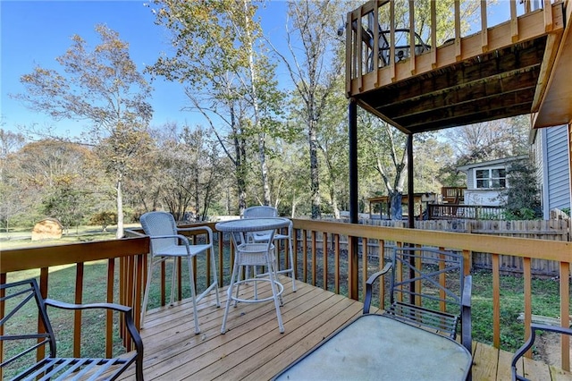 view of wooden terrace