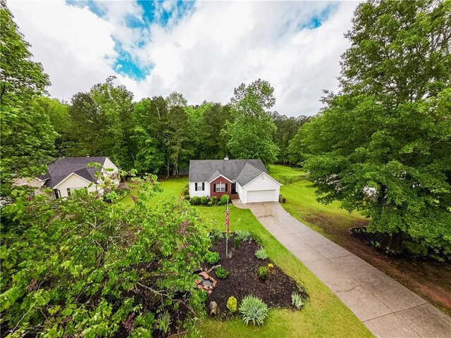 1444 Elliotts Ln, Auburn, GA 30011 - view of subject property with a heavily wooded area