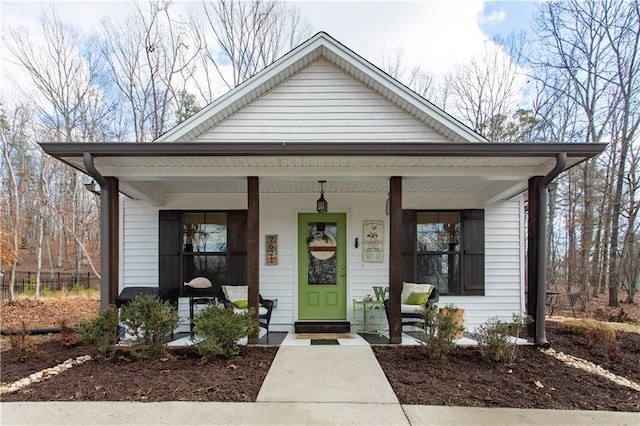 bungalow featuring a porch