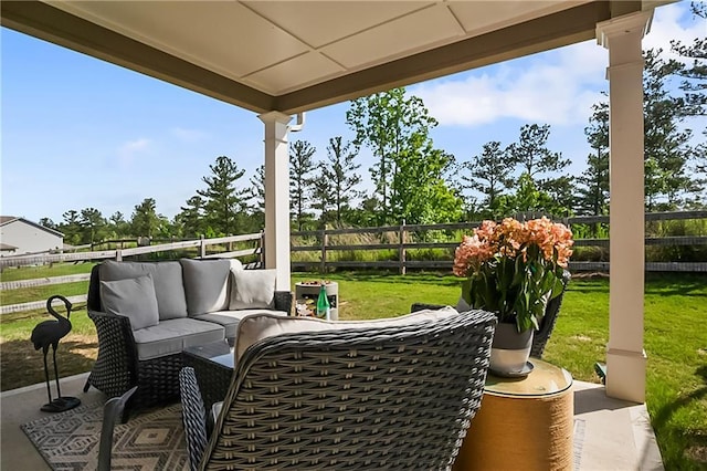 108 Wildflower Trce, Dallas, GA 30132 - view of patio / terrace featuring an outdoor living space