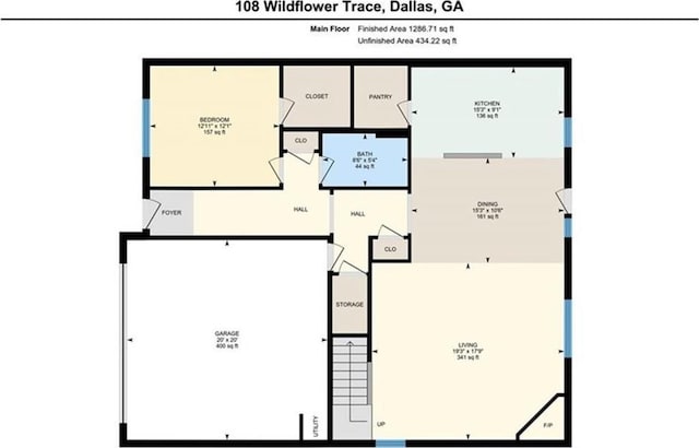 108 Wildflower Trce, Dallas, GA 30132 - home floor plan