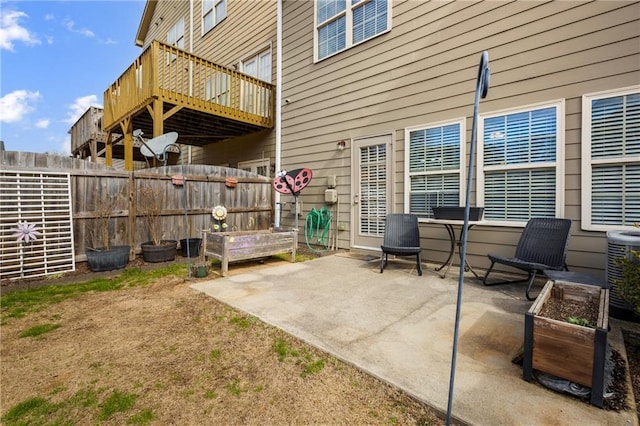 view of patio with fence