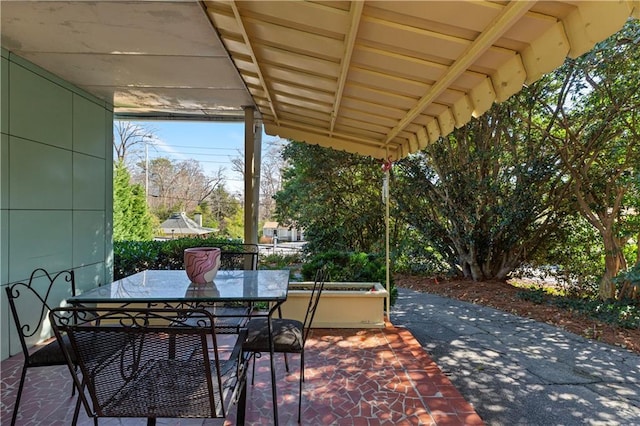 view of patio / terrace featuring outdoor dining area