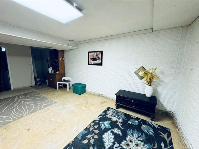 2606 Ramblewood Ct, Acworth, GA 30102 - basement featuring brick wall