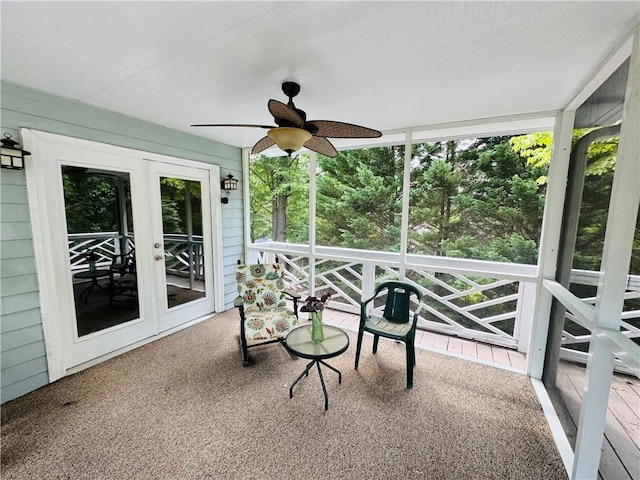 2606 Ramblewood Ct, Acworth, GA 30102 - sunroom featuring ceiling fan