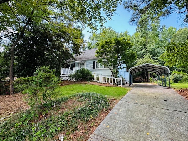 2606 Ramblewood Ct, Acworth, GA 30102 - view of front of home featuring a carport and a front yard