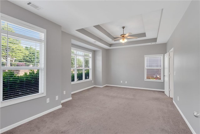 903 Duncan Ter, Canton, GA 30115 - spare room with carpet floors, a tray ceiling, and ceiling fan