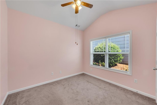 903 Duncan Ter, Canton, GA 30115 - spare room featuring lofted ceiling, carpet floors, and a ceiling fan