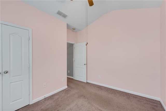 903 Duncan Ter, Canton, GA 30115 - unfurnished bedroom featuring carpet floors, lofted ceiling, and ceiling fan