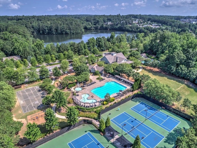 903 Duncan Ter, Canton, GA 30115 - drone / aerial view of a forest and a nearby body of water