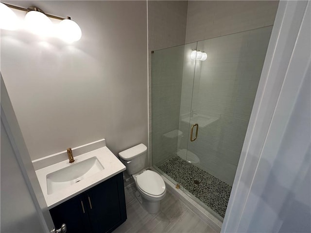 962 Bibbs Cir NW Unit 6, Atlanta, GA 30318 - bathroom with a stall shower, toilet, and vanity