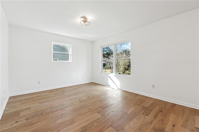 empty room featuring light hardwood / wood-style floors