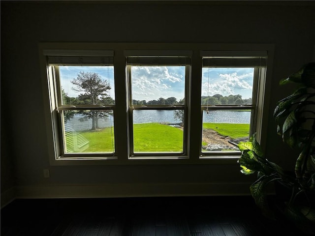 2657 Gray Mill Way, Loganville, GA 30052 - unfurnished room featuring a water view and healthy amount of natural light