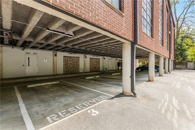 garage featuring covered parking