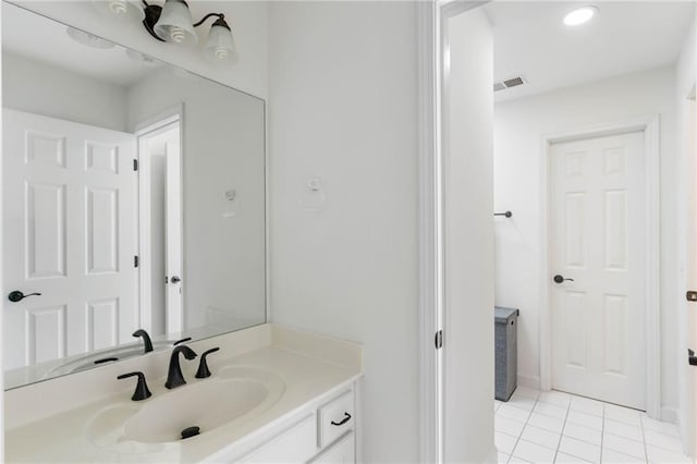 790 Thornberry Dr, Alpharetta, GA 30022 - bathroom featuring tile patterned flooring, vanity, and recessed lighting