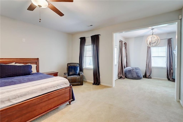 1160 Newpark View Pl Unit 8, Mableton, GA 30126 - bedroom featuring a chandelier, carpet flooring, and a ceiling fan