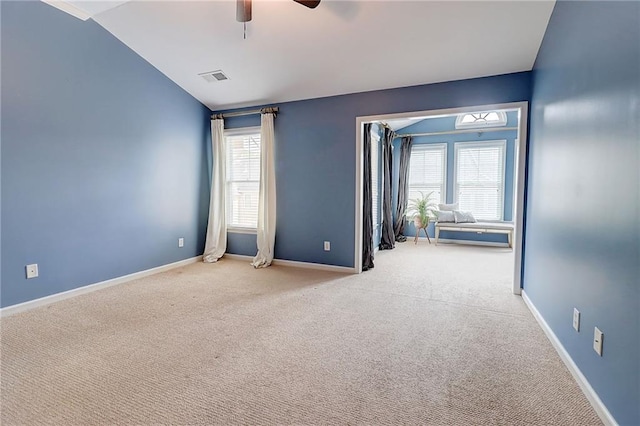 1160 Newpark View Pl Unit 8, Mableton, GA 30126 - carpeted empty room with ceiling fan and vaulted ceiling