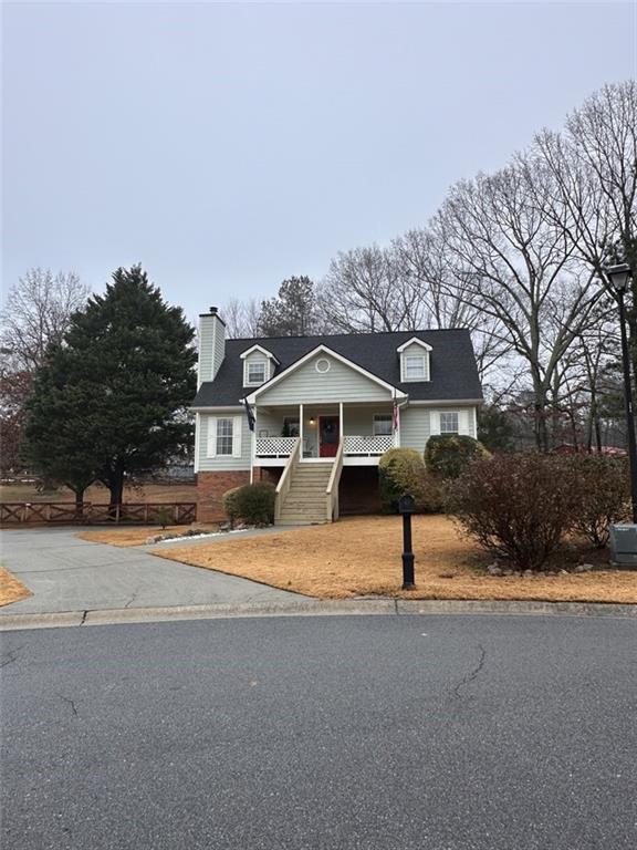 view of front of home with a porch