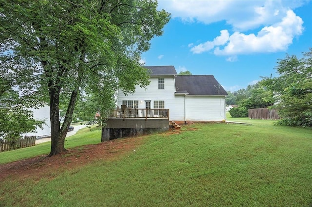 5407 Palmetto Ct, Flowery Branch, GA 30542 - rear view of house featuring a deck