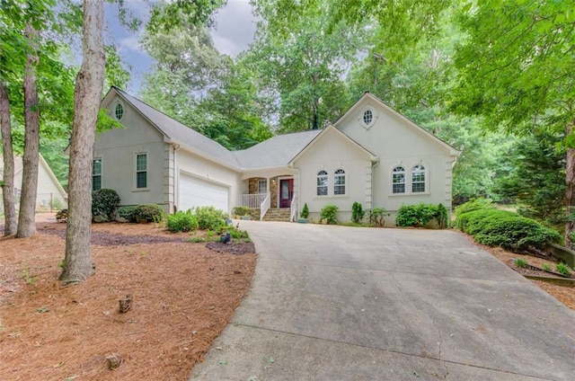 single story home featuring a garage